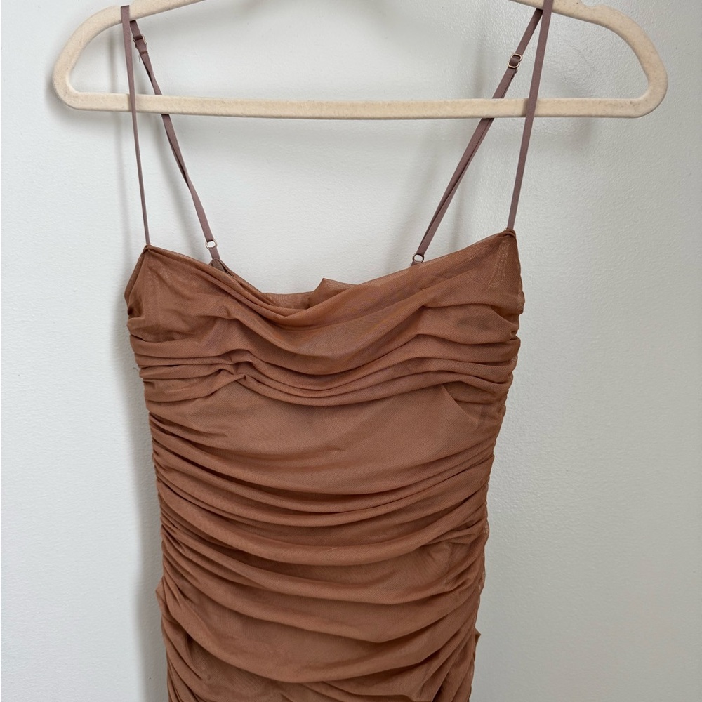 EUC House of CB Fornarina Strapless Tan Dress - Picture 9 of 10